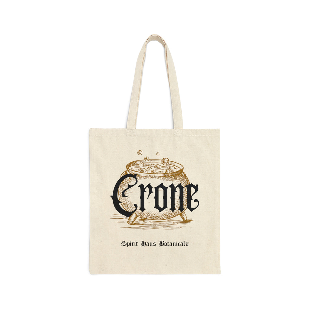 Crone & Cauldron Canvas Tote Bag