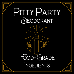 Pitty Party Deodorant | Food-Grade Vegan Ingredients | Yes, it works | 70mL 2.35oz